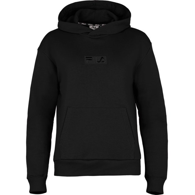 FILA Ladies Hoodie BAICOI - Sudadera, sudadera, capucha, manga larga, logotipo bordado Negro S (Small)
