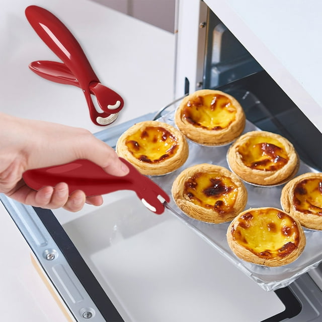 Abrazadera de cuenco a prueba de quemaduras para microondas | Pinza de placa resistente al calor antideslizante de silicona | Mango de plástico, fácil agarre, 18x8,8cm | Herramienta de recuperación