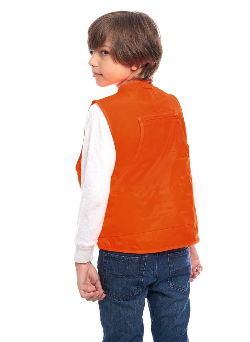 Trail Crest Boys Blaze Orange Safety Front Loader Hunting Vest, Medium
