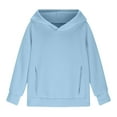 thumbnail image 5 of Grblisyd Hoodies for Teen Girls Kids 10-12 Oversized Hoodie Youth Long Sleeve Y2K Tween Tops Cute Graphic Hoodie Drawstring Preppy Pullover Trendy Sweatshirts Light Blue 140, 5 of 6