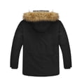 thumbnail image 2 of Soularge Men's Big and Tall Winter Puffer Jacket Snow Coat Thick Windproof Parka with Hood Black 4X, 2 of 12