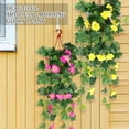 thumbnail image 4 of PULLIMORE Artificial Morning Glory Hanging Flowers Vines Plants Wedding Home Garden Indoor Outdoor Decor (Purple Blue), 4 of 11