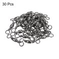 thumbnail image 3 of Fishing Barrel Swivel, 30Pcs 114lb Carbon Steel Terminal Tackle, Black, 3 of 6