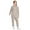 Khaki, variant on Fall/Winter New Arrivals Kids' Hooded Onesie Solid-Color Long-Sleeve Zipper Romper -Lined for Warmth with Pockets Cute and Fun for Outings,120,Light Gray