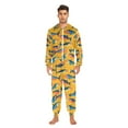 thumbnail image 3 of FORMRS Onesies Pajama for Adults Unisex Hoodie Winter Jumpsuit One Piece Sleepwear, Sizes S-2XL, Yellow Sardines Pattern, 3 of 7
