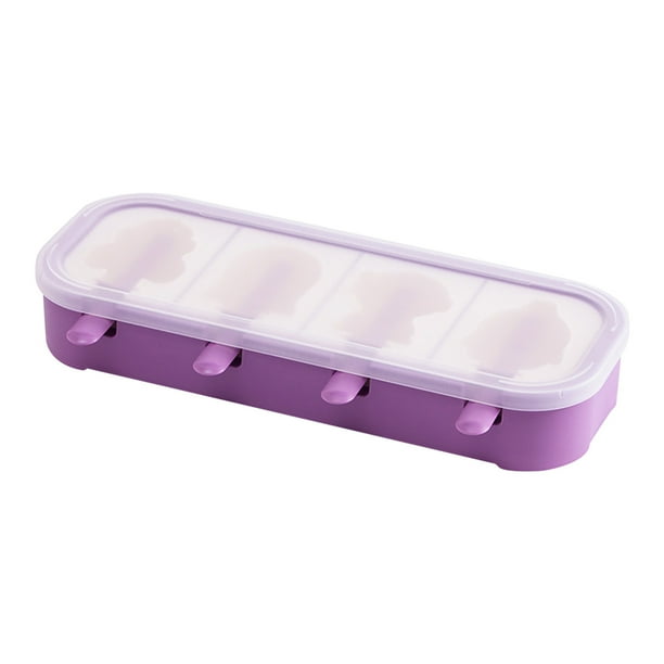 Bandeja de hielo de silicona, helado de dibujos animados de verano, caja de helado DIY, palito de hielo para el hogar Wmkox8yii hjk4842