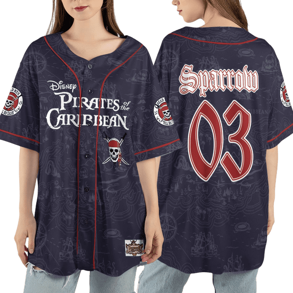 Disney Pirates Of The Caribbean Baseball Jersey, Jack Sparrow Baseball Shirt, Dead Men Tell No Tales Tee, Disney Pirates Jersey Tee