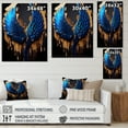thumbnail image 4 of Designart Blue And Gold Angel Wings IV Canvas Wall Art, 4 of 5