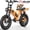 M7 Orange, variant on SPACEWALK M7 Electric Bike for Adults–750W Motor,20"x4" Fat Tires,24.9MPH Top Speed, 48V 15Ah Removable Battery,Dual Front & Rear Suspension,Orange