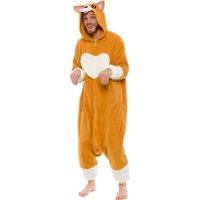 SILVER LILLY Unisex Adult Plush Animal Cosplay Costume Pajamas (Corgi)