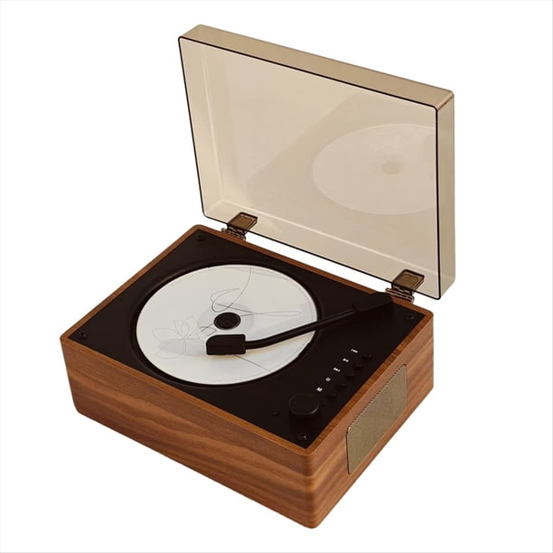 Reproductor de CD Retro Recargable Soporte CD BT USB 3,5 mm AUX Reproductor de CD Portátil Compatible con Bluetooth 5.0 Reproductor de Música para el Hogar C