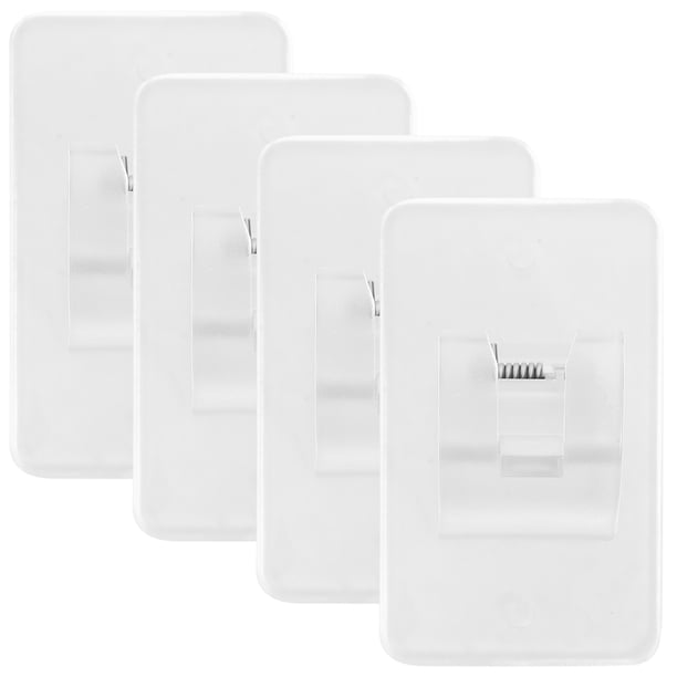 GOOHOCHY 4 soportes autoadhesivos para barras de cortina. Ganchos adhesivos para cortinas.
