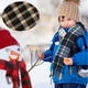 thumbnail image 4 of Bufanda de invierno para niños, chales cálidos, bufandas para padres e hijos, bufandas a cuadros para mujer, pequeñas, 4 of 5