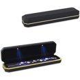 thumbnail image 3 of Luxury Necklace Box, Velvet Jewelry Box Storage Case Organizer Holder with LED Light, Black, 3 of 4