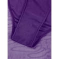 thumbnail image 6 of Fldy Womens Sequins Backless Ballet Figure Ice Skating Dress High Low Mesh Lyrical Dance Modern Latin Purple M, 6 of 7