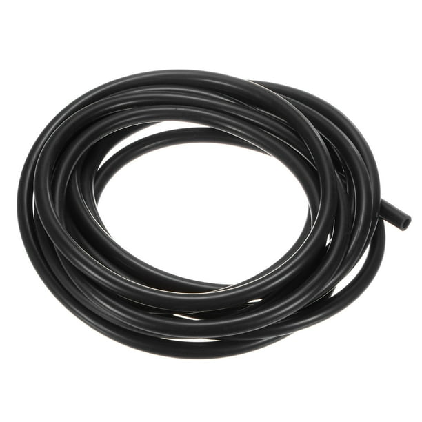 1 Paquete de Tubo de Silicona de 5 Metros, Tubo de Caucho de Silicona 6x10mm (IDxOD) Manguera Flexible Negra