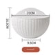 thumbnail image 2 of Red Wall Planter Wall-Mounted Planter Semi-Circular Fence Planter with Drain and Hooks Wall-Mounted Planter, 2 of 5