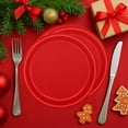 thumbnail image 2 of Bpyeka Tablewares,Christmas Party Supplies Red Plates Festive Tableware Paper Plates for Christmas Party,Holiday Products,Christmas Decor, 2 of 6