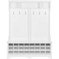 thumbnail image 3 of Pemberly Row Contemporary 24 Cubby 60" Hall Tree in White, 3 of 6