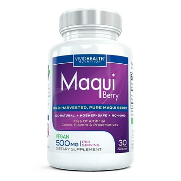 Vivid Health Nutrition Maqui Berry: Superfood Supplement for Eye Health & Tear Support, 30 Caps