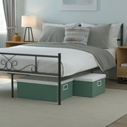 Platform Metal Bed Frame Foundation Headboard Furniture Bedroom Full Size