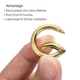 thumbnail image 4 of 28x20x4mm Round Zinc Alloy Spring Gate O Ring Snap Clip Buckle, Gold 5 Pack, 4 of 5