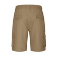 thumbnail image 5 of Dwellite Cargo Shorts Men Baggy Casual Summer Knee Length Bermuda Shorts Elastic Waist Big and Tall Multi Pocket Hiking Pant Khaki XL, 5 of 6