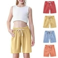 thumbnail image 4 of Atogsazn Toddler Boys Summer Linen 4Pcs Shorts Girls Athletic Jogger Drawstring Short Pant Wide Leg Pants for Boy's Light Yellow 3-4 Years, 4 of 9