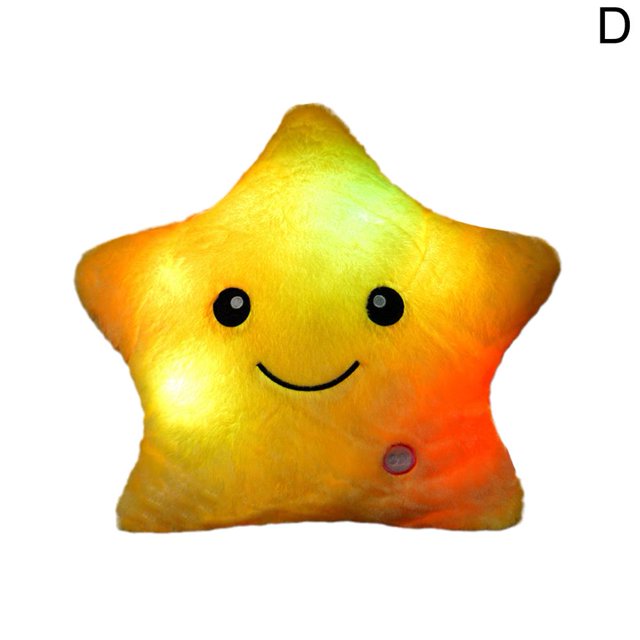 Almohada de estrella luminosa, colorida estrella de cinco puntas, decoración, juguete de peluche, estrella de la suerte, exportación, compresión al vacío, por favor, deje un mensaje