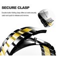 thumbnail image 5 of BANDOVA No Gap Stainless Steel Metal Band Compatible with Samsung Galaxy Watch Ultra 2 / 1 (47mm), Business Replacement Strap for Women Men, BlackGold, 5 of 7