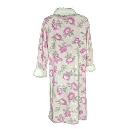 Stan Herman - Stan Herman Women's Petite Robe PL Printed Silky Plush