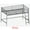 White, variant on Zimtown Junior Metal Twin Loft Bed, Black