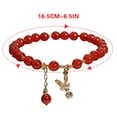 thumbnail image 2 of Fiudx Pulsera de Ágata Roja, Diseño de Estrella de Cinco Puntas, Energía Curativa con Cristales, Elegante Piedra Preciosa Roja, Accesorio de Moda, Regalo Ideal, Fácil de Usar, Peso de 50 G, Perfecta, 2 of 2
