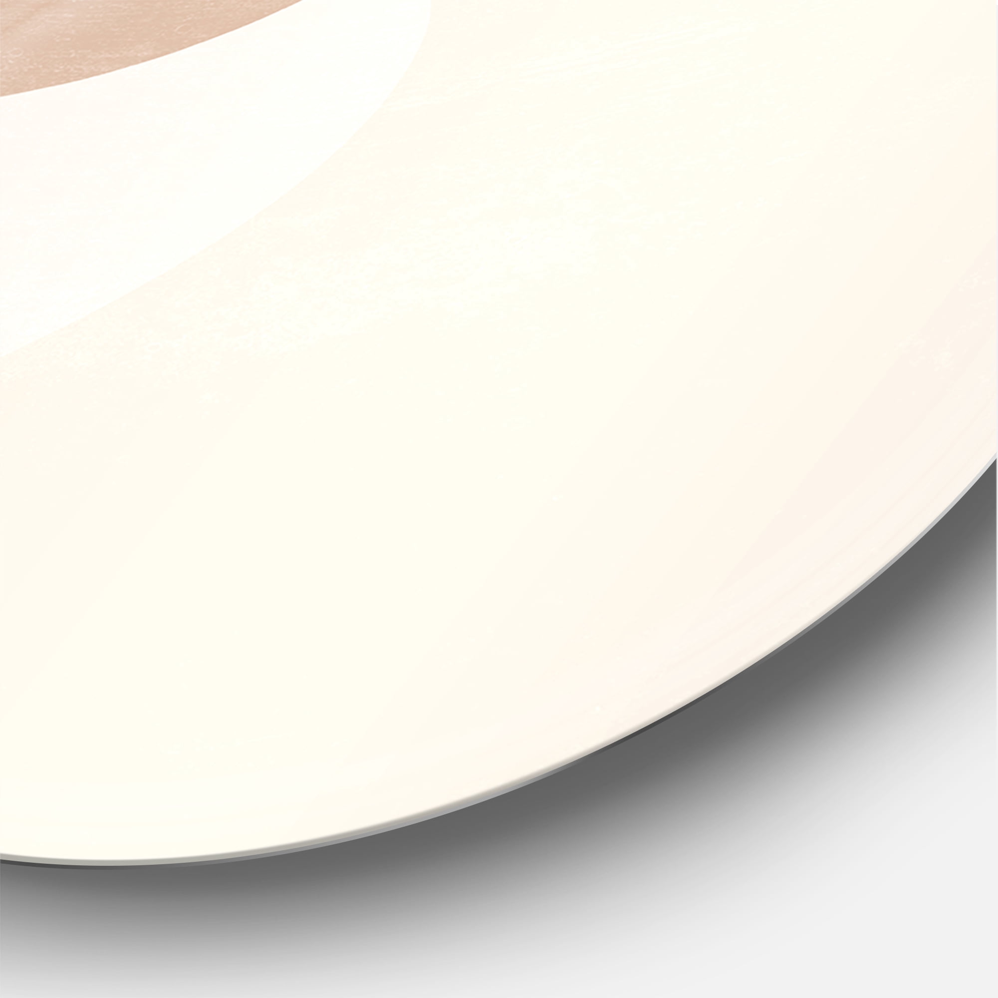 Designart 'Abstract Geometrical Leaf With Moon I' Modern Circle Metal Wall Art 29x29 - Disc of 29