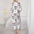 thumbnail image 6 of Wukai Cartoon Poodle Dog Print Women's Pajama Set - Soft Long Sleeve Sleepwear for Comfort and Style-Large, 6 of 9