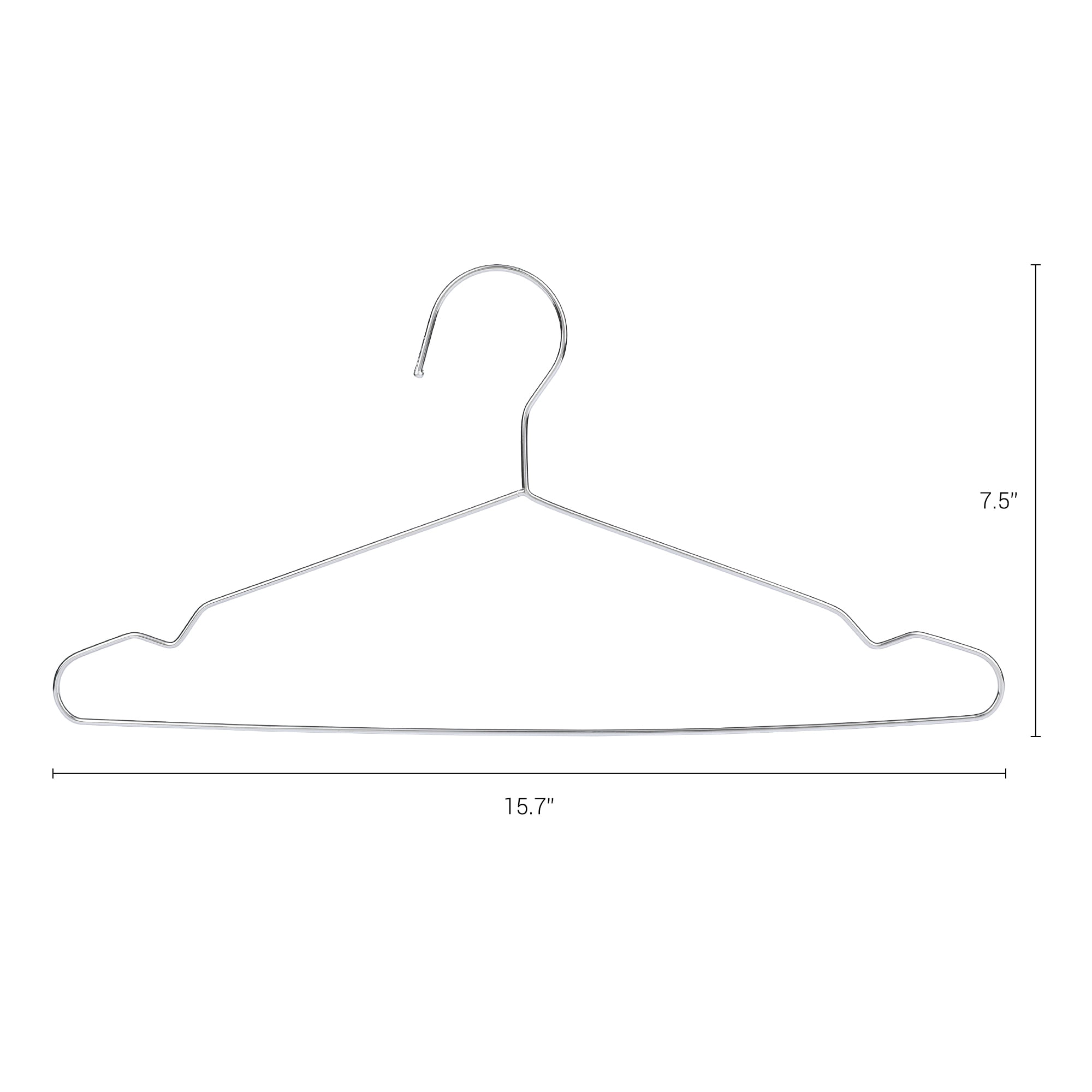 Unique Bargains Stainless Steel Hangers Space Saving Clothes Hangers Silver 10 Pcs