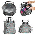thumbnail image 2 of Boho Bohemia Flower Drawstring Lunch Bag Women - Drawstring Lunch Bag Insulated for Work Office - Stain-Resistant Large Lunchbags for Women with Multi-Pockets, 2 of 6