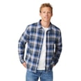 thumbnail image 2 of Free Country Men's Easywear Flannel Shirt Jacket Cool Blue Plaid XXL, 2 of 6