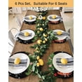thumbnail image 4 of 15 Inch Round Placemats Set of 6, Black Gnomes Christmas Non Slip Heat Insulation PP Table Mats, Xmas Weeping Balls Snowflake Washable Place Mats for Kitchen Dining Party Table Decor, 4 of 7