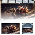 Christmas Background Cloth Santa Riding Background Classic Lighting