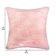 thumbnail image 3 of Benjara 20 X 20 Inches Square Zippered Polyester Pillow with Furry Texture, Set of 2, Pink, 3 of 3