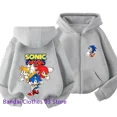 thumbnail image 2 of Sudadera con capucha y cremallera para niños Sonic Lightning 2024 con estampado de dibujos animados Otoño/Invierno Sudadera de manga larga Chaqueta informal Top 2-12 años Niños Niñas, 2 of 5