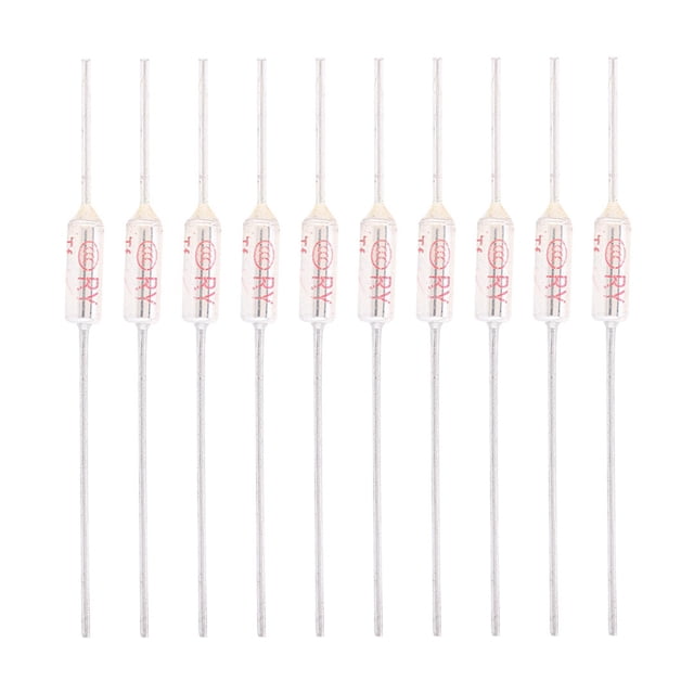 10pcs Metal Shell Thermal Fuse Cutoff 250VAC 10A Temperature Fuse TF 72-250℃192℃