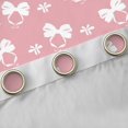 thumbnail image 4 of Manfei Pink White Bows Print Black Out Curtains for Girls, Cute Ribbon Bows Curtains Pack of 2 (42x63 Each), 4 of 6