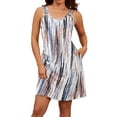 thumbnail image 3 of Vestido Bluetime Boho Beach sin mangas de verano con bolsillos, 3 of 6