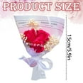 thumbnail image 3 of Valentine's Day Simulated Rose Bundle, 5.9Inch Multi Color Rose Flower Bouquet, Handmade Eternal Flower Gifts for Women, 1Pcs Anniversary Gifts for Women, Red, 3 of 4