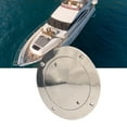 thumbnail image 3 of Powkky Deck Plate 5in 316 Stainless Steel Waterproof Inspection Hole Cover Round for Ship, 3 of 10