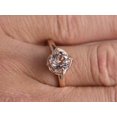 thumbnail image 5 of HeartsAndYou 1.2ct Natural Peach Morganite Engagement Ring 14k SOLID Rose Gold Flower Shape, 5 of 9
