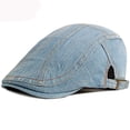 thumbnail image 6 of SikaFu Berets Adjustable Cap Vintage Cotton Denim Beret Hat Ivy Newsboy Flat Cap Retro Artist Painter Hat Men Women Beret Cap, 6 of 6