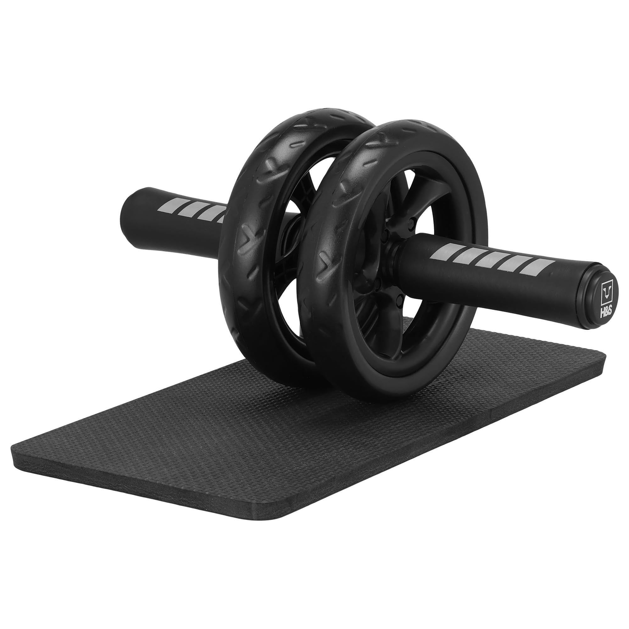 H&S Ab Roller - Core Strength Training and Abdominal Home Gym Equipment Men and Women - Ab Wheel Sit Up Home Exercise Equipment - Ab Glider Fitness Roller Wheels for Abs Workout